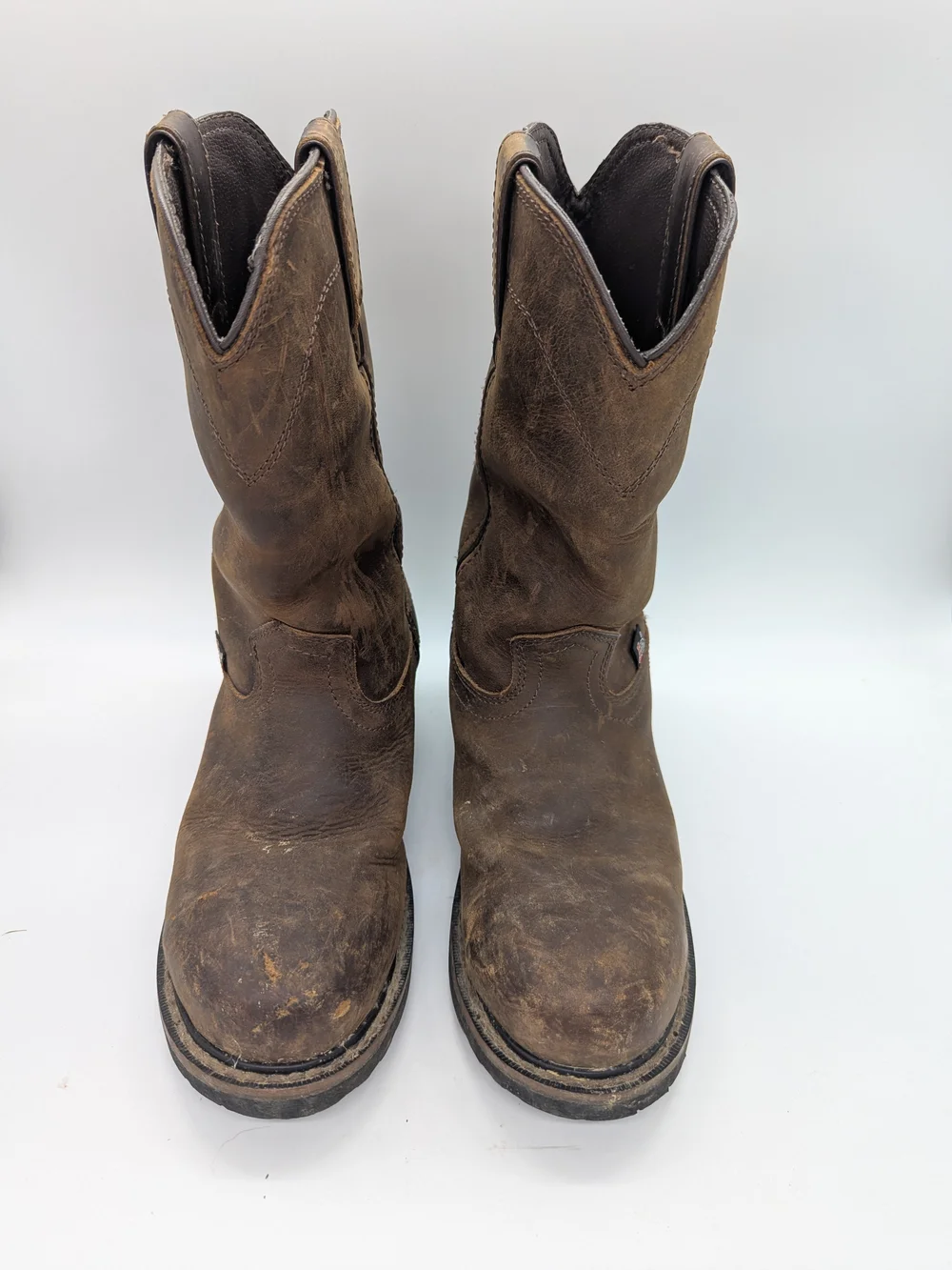 Justin Boots Mens Size 6D Brown Leather Insulated Waterproof Work Boots Rugged